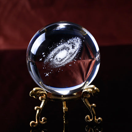 6 cm Crystal Ball with Galaxy Engraving - wnkrs