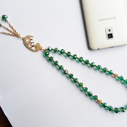 Crystal Charm Muslim Prayer Beads - wnkrs