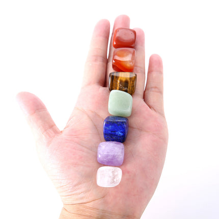 Colorful Chakra Stones with Engraved Chakra Symbols - wnkrs