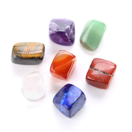 Colorful Chakra Stones with Engraved Chakra Symbols - wnkrs