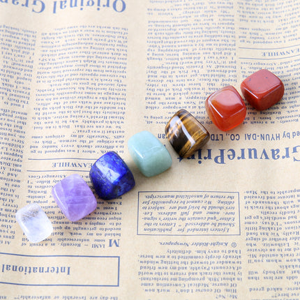 Colorful Chakra Stones with Engraved Chakra Symbols - wnkrs