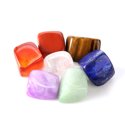 Colorful Chakra Stones with Engraved Chakra Symbols - wnkrs