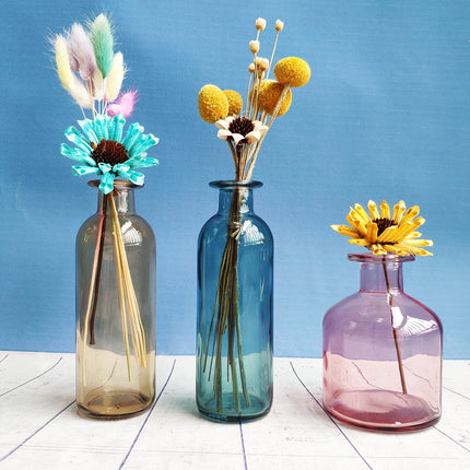Transparent Glass Decorative Vase - wnkrs