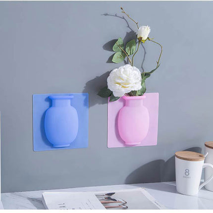 Sticky Silicone Wall Flower Vase - wnkrs