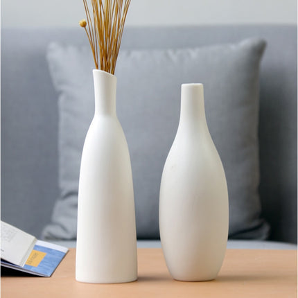 White Ceramic Flower Vase - wnkrs
