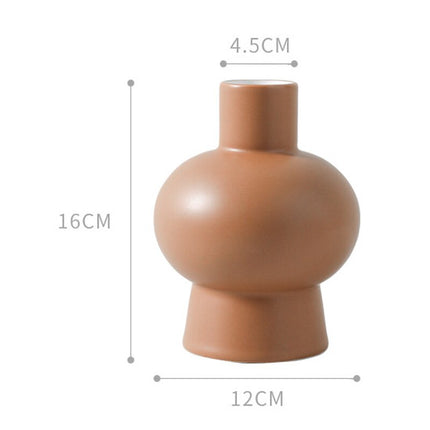 Modern Style Geometric Ceramic Flower Vase - wnkrs