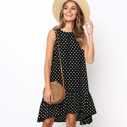 Women's Polka Dot Chiffon Dress - wnkrs