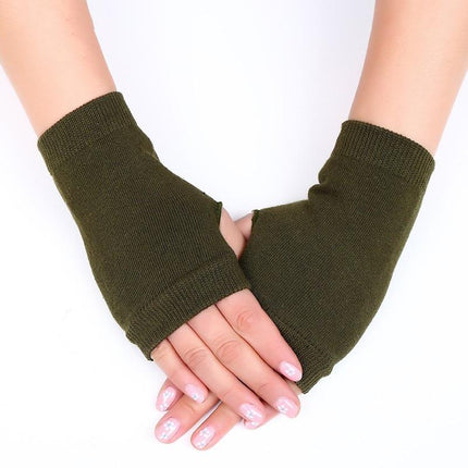 Women's Solid Color Fingerless Gloves - Wnkrs