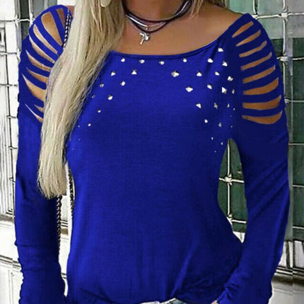 Women's Sequined Strappy Blouse - Wnkrs