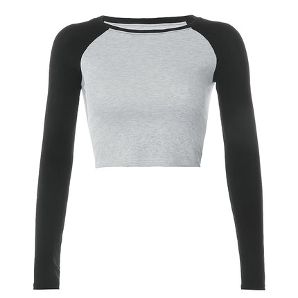Basic Cotton Women's T-Shirt with Long Sleeves - Wnkrs