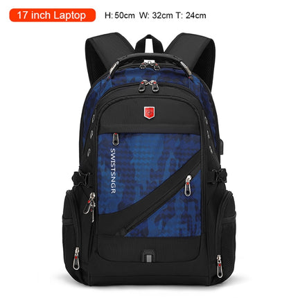 Men's Diagonal Zippper USB Backpack - Wnkrs