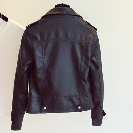 Women's Slim Black Motorcycle Jacket - Wnkrs