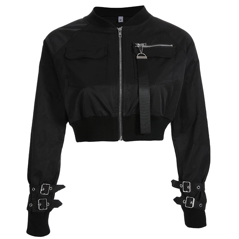 Cropped Bomber Jacket for Women