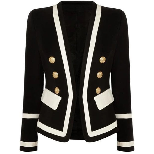 Classic Women's Blazer in Black and White Colors - Wnkrs