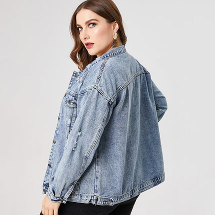 Plus Size Denim Jacket - Wnkrs