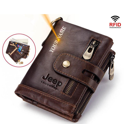 Men's Personalized Leather Wallet - Wnkrs