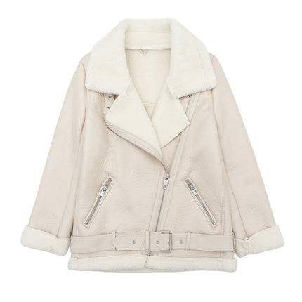 Women's Warm Winter PU Leather Jacket - Wnkrs