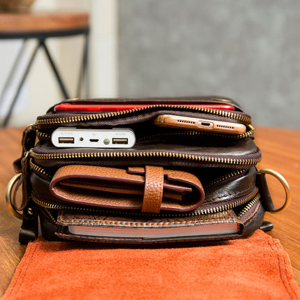 Casual Leather Messenger Bag for Men - Wnkrs