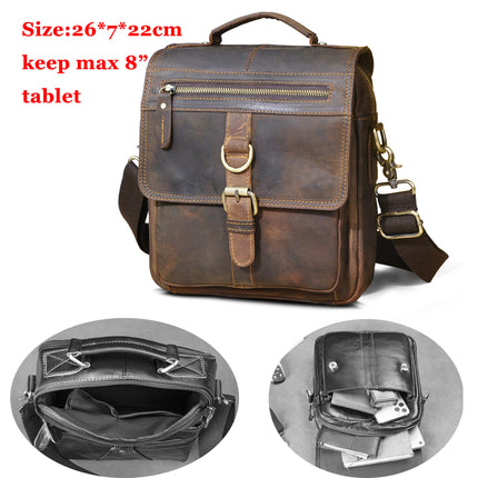 Casual Leather Messenger Bag for Men - Wnkrs