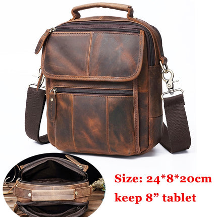 Casual Leather Messenger Bag for Men - Wnkrs