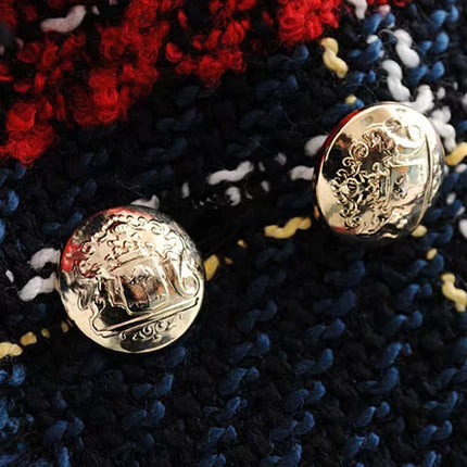 Red Plaid Tweed Blazer for Women - Wnkrs