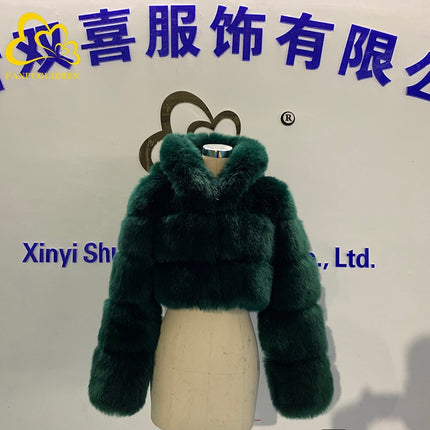 Women's  Fluffy Faux Fur Coat - Wnkrs