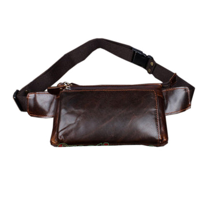 Vintage Cowhide Waist Bag for Men - Wnkrs