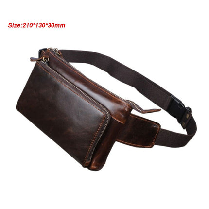 Vintage Cowhide Waist Bag for Men - Wnkrs