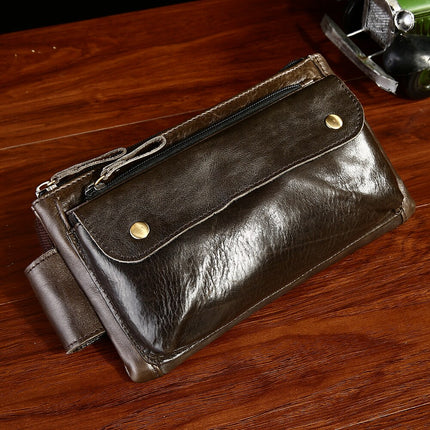 Men's Casual Genuine Leather Waist Bag - Wnkrs