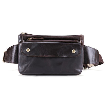 Men's Casual Genuine Leather Waist Bag - Wnkrs