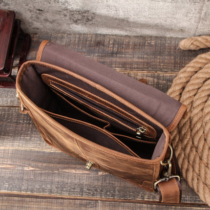 Men's Crazy Horse Leather Shoulder Bag - Wnkrs