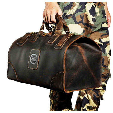 Vintage Genuine Leather Duffel Bag for Men - Wnkrs