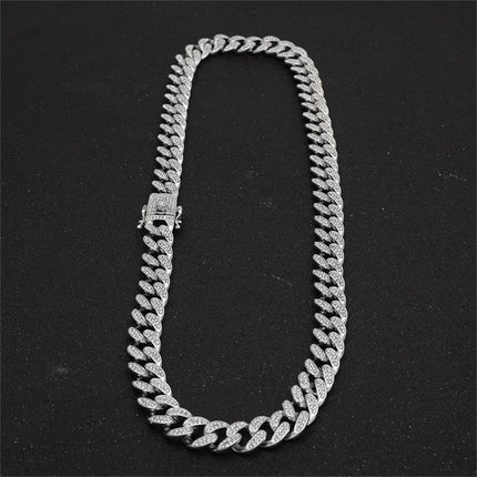 Men's Chain Chocker Necklace with Crystals - Wnkrs