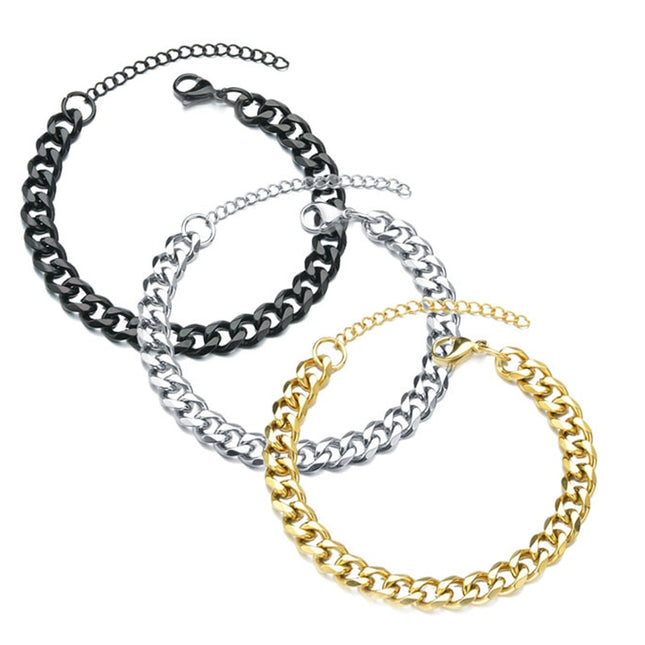 Classic Stainless Steel Chain Bracelet For Men - Wnkrs