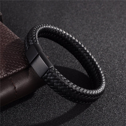 Men's Simple Leather Bracelet - Wnkrs