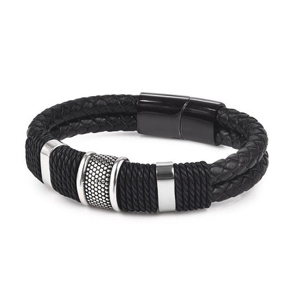 Men's Simple Leather Bracelet - Wnkrs