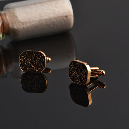 Men's Black and Gold Cuff Links - wnkrs