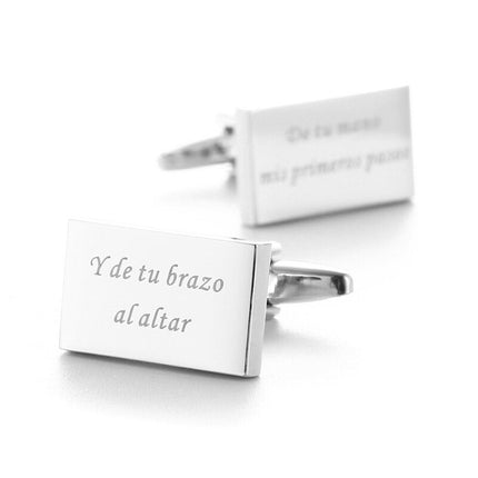 Personalized Engraved Square Wedding Cufflinks - Wnkrs