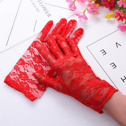 Women's Fingerless Lace Gloves - Wnkrs