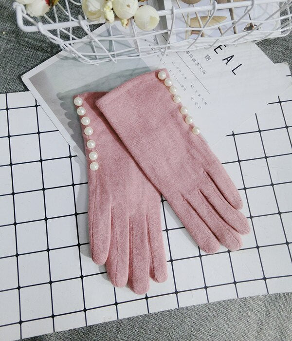 Women's Elegant Pearl Gloves - Wnkrs