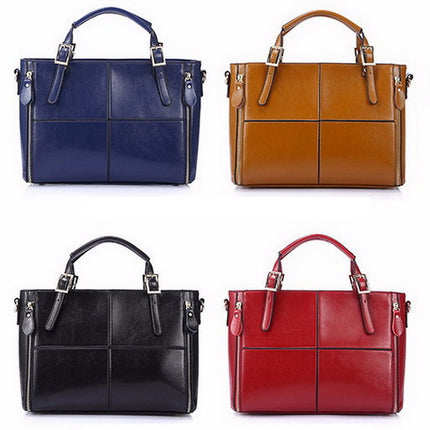 Women's Luxury Leather Top-Handle Bag - Wnkrs