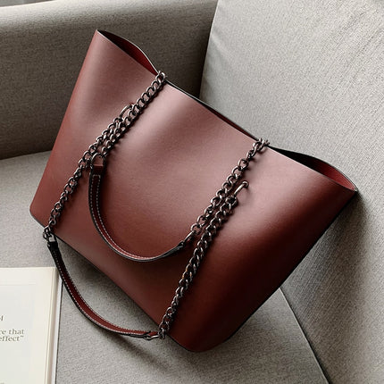 Huge PU Leather Shoulder Bag for Women - Wnkrs