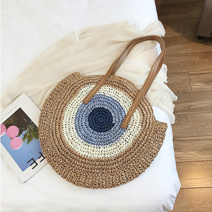 Round Straw Bag for Women - Wnkrs
