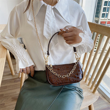 Mini Crocodile Pattern Shoulder Bag for Women - Wnkrs