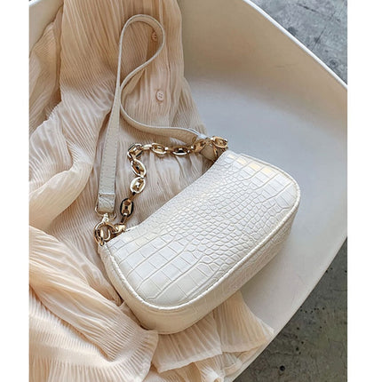 Mini Crocodile Pattern Shoulder Bag for Women - Wnkrs