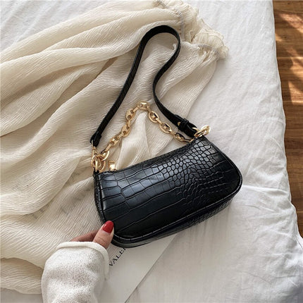 Mini Crocodile Pattern Shoulder Bag for Women - Wnkrs