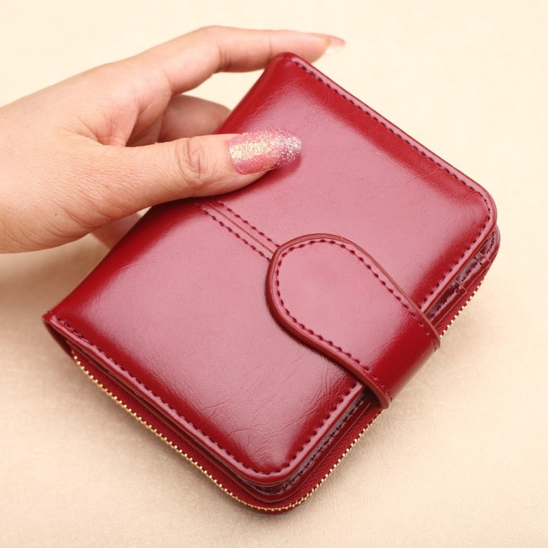 PU Leather Short Wallet for Women
