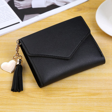 Women's Short Wallet with Tassel Pendant - Wnkrs