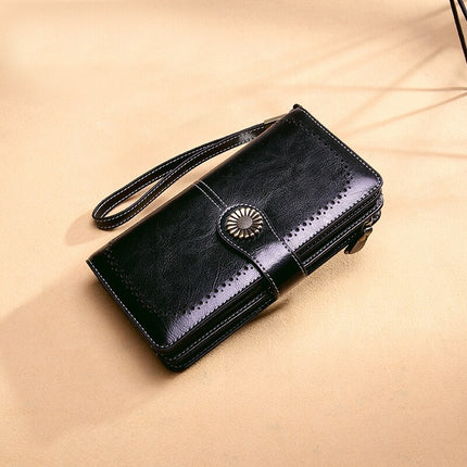 Women's Clutch Leather Wallet - Wnkrs