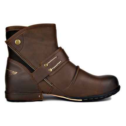 Men's Genuine Leather Combat Boots - Wnkrs